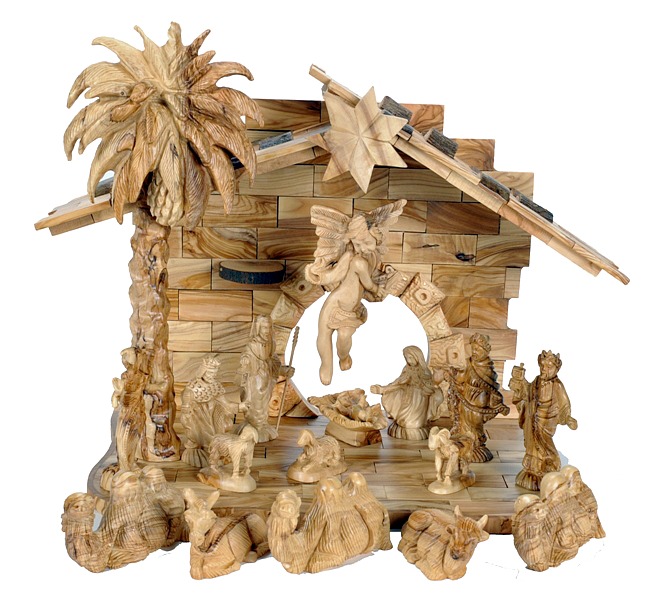 Intricate Large Indoor Nativity Set .. Holy Land Treasures USA